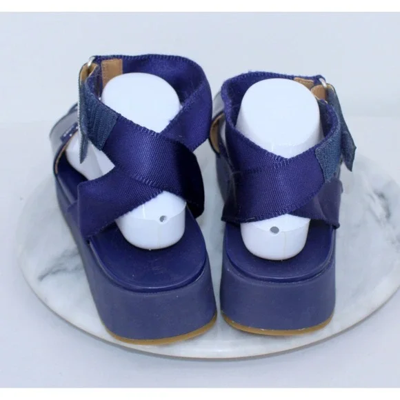 UGG LA Shores Platform Sandals Nightfall Purple Patent Leather Womens 10 - Picture 2 of 9